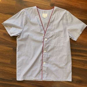 Band of Outsiders Baseball Shirt Short Sleeve Button Down